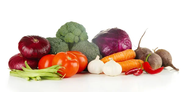 Composition of different vegetables isolated on white — Stock Photo, Image