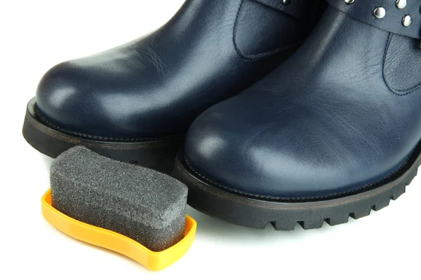 Shoe polishing close up — Stock Photo, Image