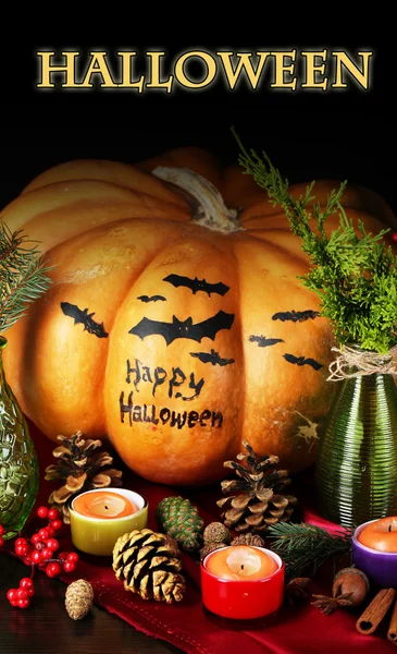 Samenstelling voor halloween met pumpkins — Stockfoto