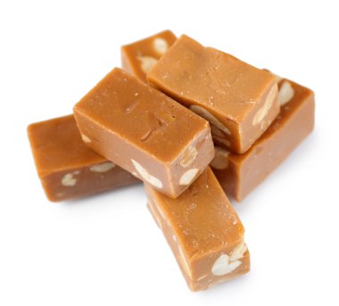 birçok şekerleme üzerine beyaz izole