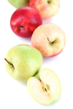 tatlı elma üzerine beyaz izole