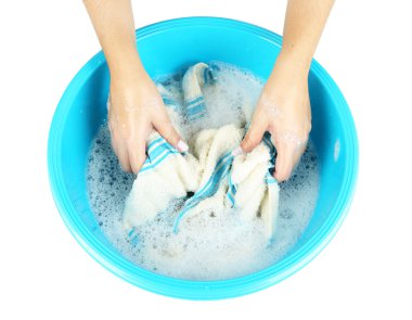 beyaz izole el yıkama