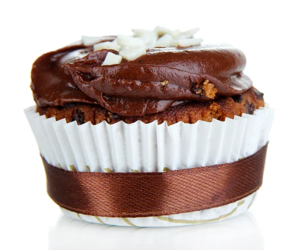 Sabroso cupcake aislado en blanco — Foto de Stock