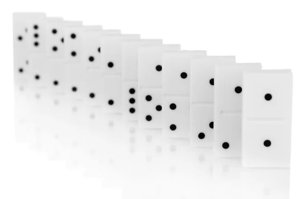 Dominos isolés sur blanc — Photo