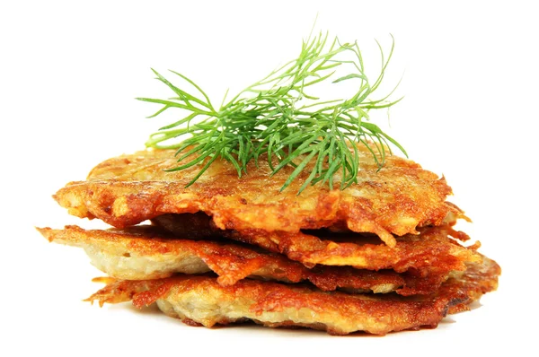 patates gözlemesi, üzerinde beyaz izole