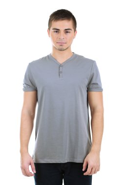 beyaz izole yakışıklı genç