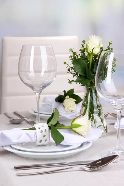 Table arrangement in restaurant — Stock Photo, Image