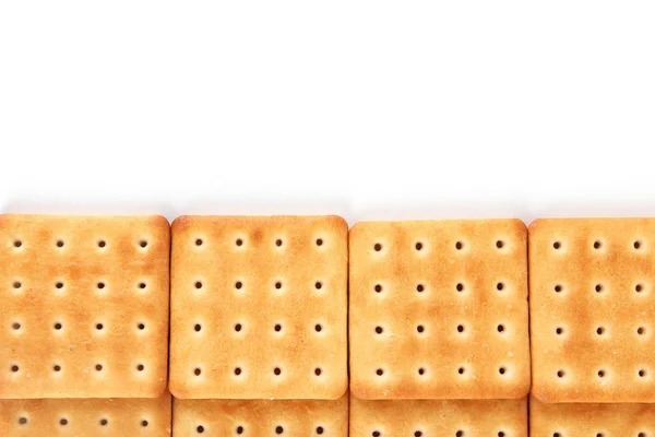 Deliziosi cracker isolati su bianco — Foto Stock