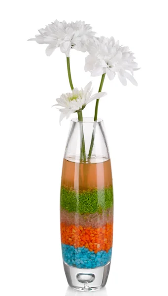 Vase avec fleurs et sel de mer — Photo