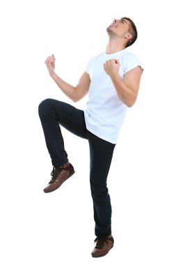 beyaz izole yakışıklı genç