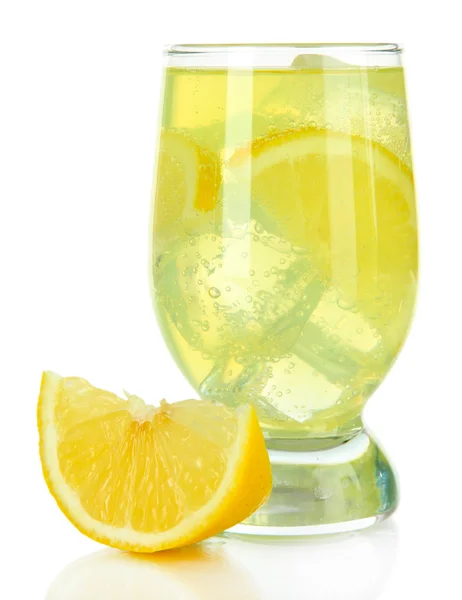 Delicious lemonade isolated on white — Stock Photo, Image