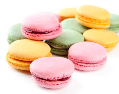 beyaz izole yumuşak macaroons