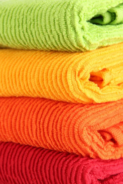 Serviettes colorées fond gros plan — Photo