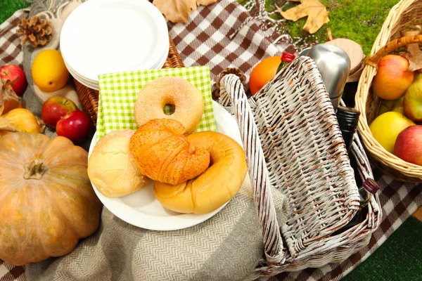 Picnic al aire libre de cerca — Foto de Stock