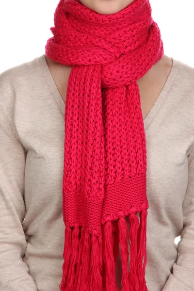 Woman wearing scarf close up — Stock Photo, Image