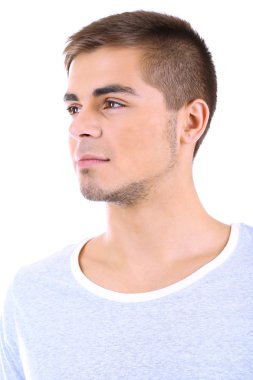 beyaz izole yakışıklı genç