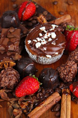 lezzetli kek farklı Tatlılar yakın çekim