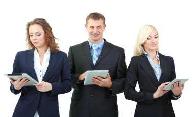 bir grup iş adamı beyazlar üzerinde izole edilmiş