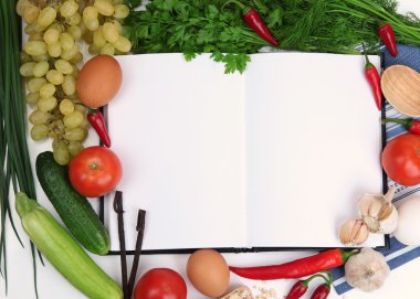 pişirme bir kavram. bakkaliye boş kitabı ile yakın çekim