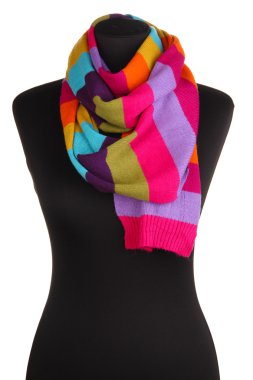 manken üzerinde beyaz izole şal