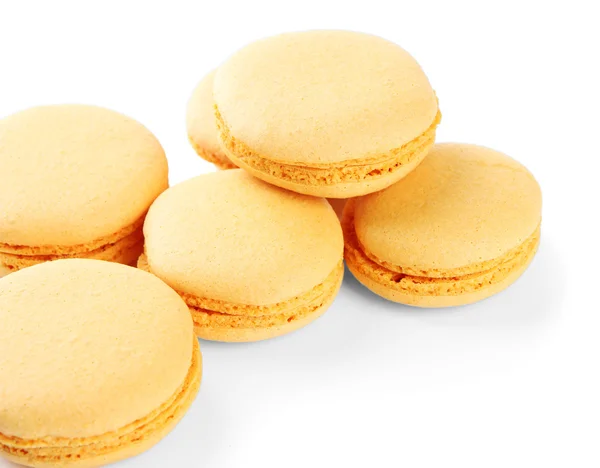 Lempeä macaroons eristetty valkoinen — kuvapankkivalokuva