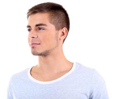 beyaz izole yakışıklı genç