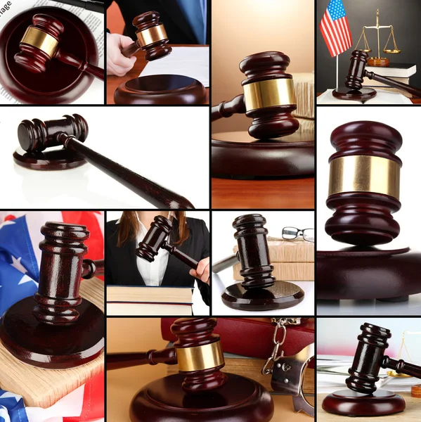 Conceptual collage of litigation — Stock Photo, Image