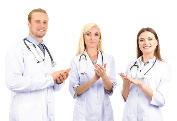 Tıbbi çalışanlar üzerinde beyaz izole — Stok fotoğraf