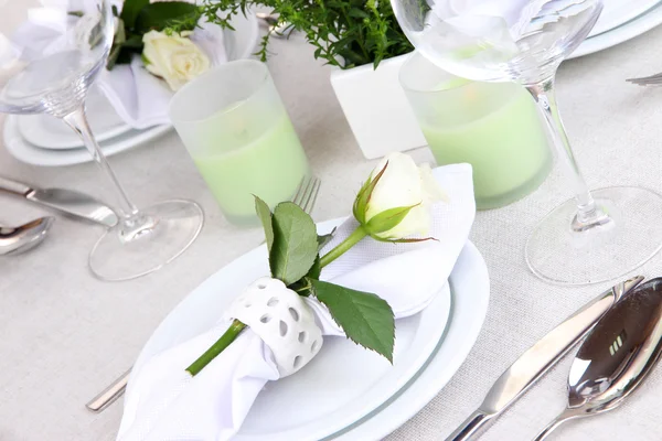 Table arrangement in restaurant — Stock Photo, Image