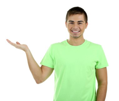 beyaz izole yakışıklı genç
