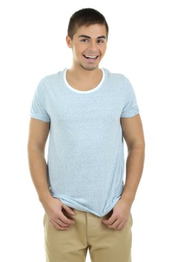 beyaz izole yakışıklı genç