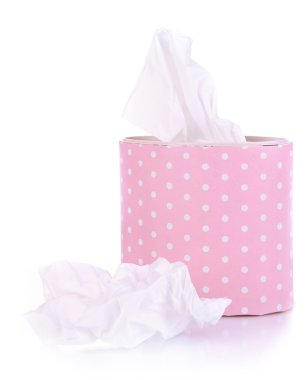 Temizlik bezleri üzerinde beyaz izole