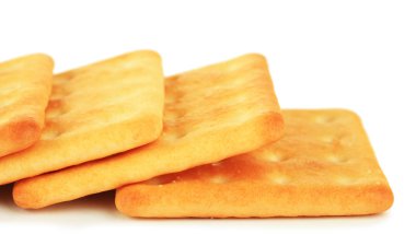 beyaz izole lezzetli kraker