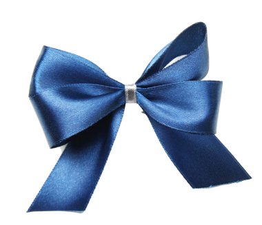 renk hediye saten şerit yay, üzerinde beyaz izole