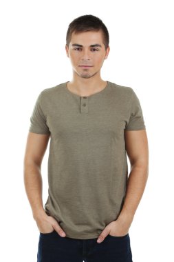 beyaz izole yakışıklı genç
