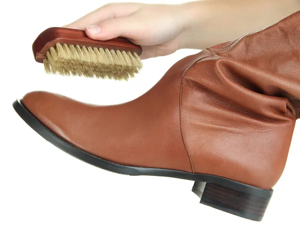 Shoe Polishing close up — Stock Photo, Image