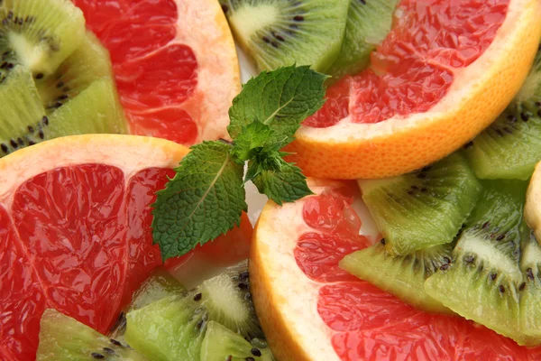 Assortment of sliced fruits, close up — Stock Photo, Image