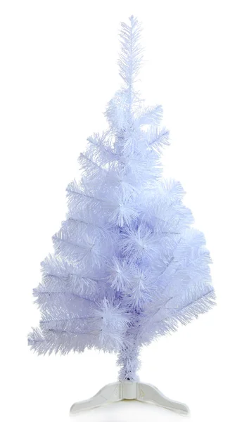 White Christmas tree isolated on white — Stock Photo, Image