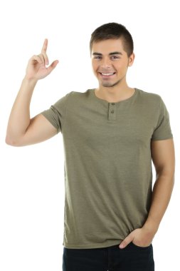 beyaz izole yakışıklı genç