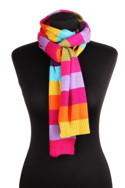 manken üzerinde beyaz izole şal