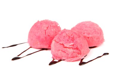 Lezzetli dondurma beyazda izole.