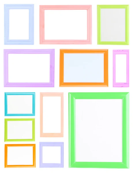 Colección de marcos aislados en blanco — Foto de Stock