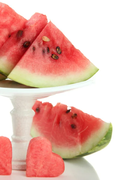 Frische Wassermelone isoliert auf weiß — Stockfoto