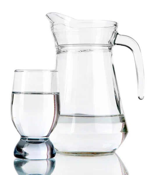 Склянка води ізольована на білому — стокове фото