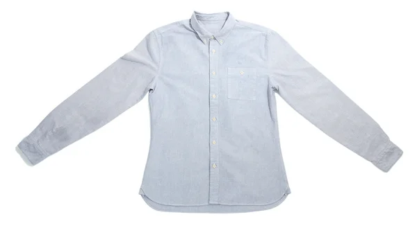 Manliga skjorta isolerad på vit — Stockfoto