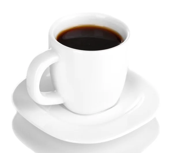 Een kopje sterke koffie geïsoleerd op wit — Stockfoto