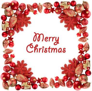 beyaz izole güzel Noel süsleri