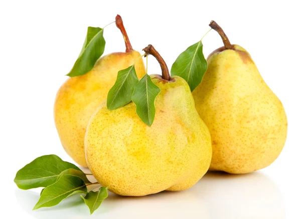 Juicy pears isolated on white — Stock Photo, Image