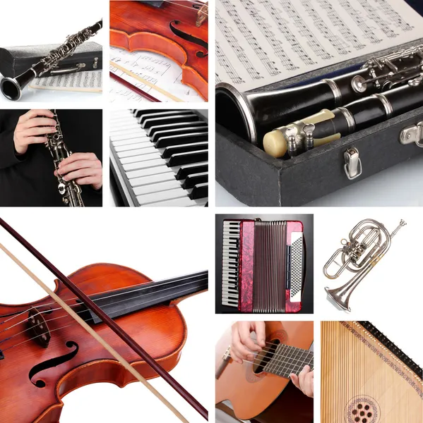 Collage de instrumentos musicales —  Fotos de Stock