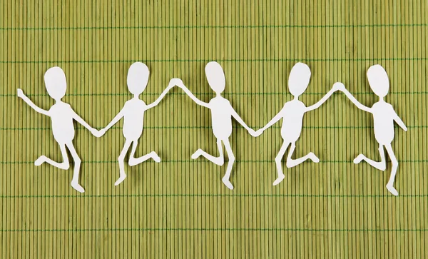 Paper people in social network concept — Stock Photo, Image